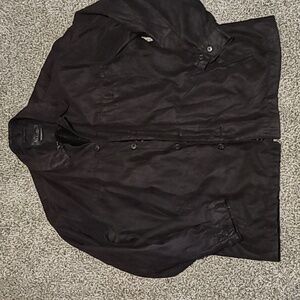 XL suede-like black men's jacket